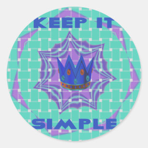 Pegatina Redonda Real simple