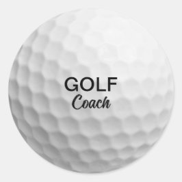 Pegatina Redonda Realistic Ball | Golf Coach