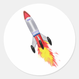 Pegatina Redonda Realmente Guay Rocket