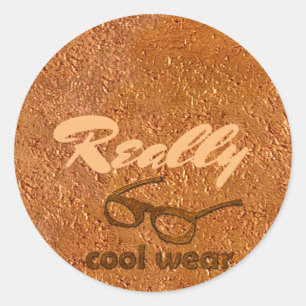Pegatina Redonda Realmente Guay Usa Aspecto De Cobre
