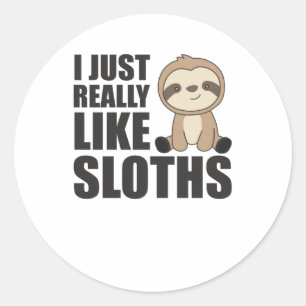 Pegatina Redonda Realmente me gustan los animales aburridos de Slot