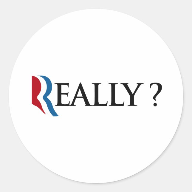 PEGATINA REDONDA REALMENTE ROMNEY - .PNG (Anverso)