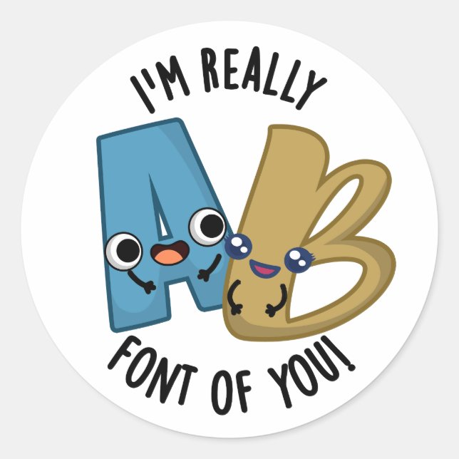 Pegatina Redonda Realmente soy una fuente de tu divertido tira (Anverso)