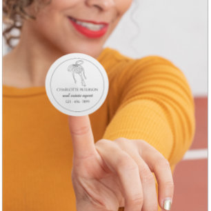 Pegatina Redonda Realtor inmobiliario elegante