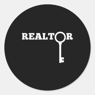 Pegatina Redonda Realtor Nuevo Agente Aprendiz de Licencia de Biene