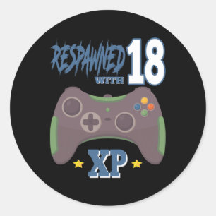 Pegatina Redonda Reapareció Con 18 Xp Gif De Cumpleaños Número 18 P
