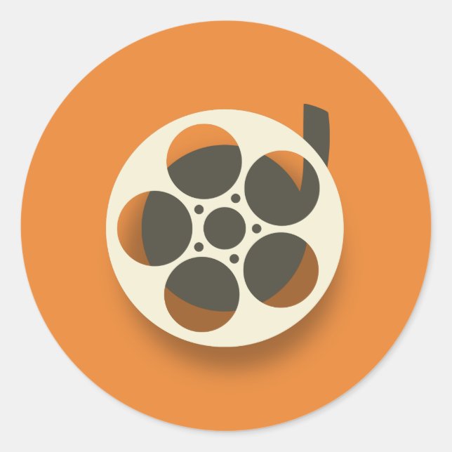 Pegatina Redonda Rebelde de películas (Anverso)