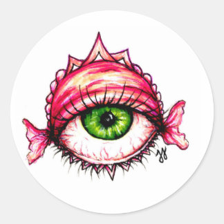 Pegatina Redonda rebelión de eyeball