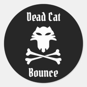 Pegatina Redonda Rebote de gato muerto