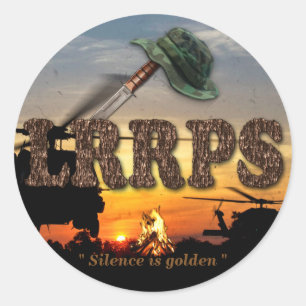 Pegatina Redonda Recep LRRP LRPS LURPS Guerra de Vietnam