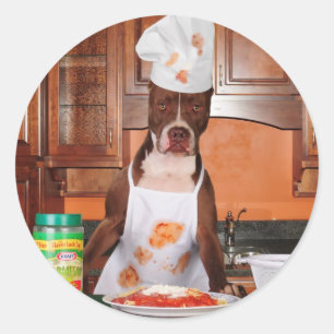 Pegatina Redonda Recepción a mi cocina