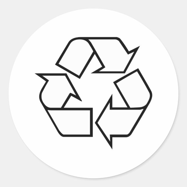 Pegatina Redonda Reciclaje (Anverso)