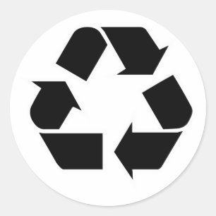 Pegatina Redonda Reciclaje