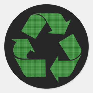 Pegatina Redonda reciclar