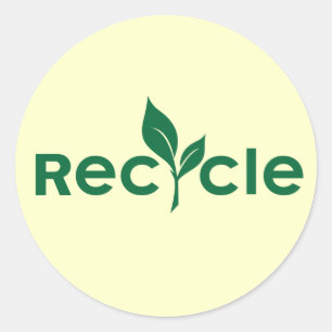 Pegatina Redonda Reciclar