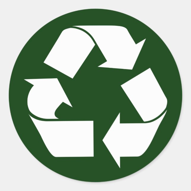 Pegatina Redonda reciclar (Anverso)