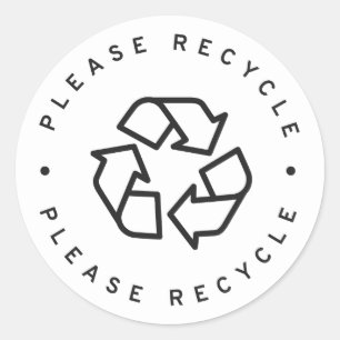Pegatina Redonda reciclar