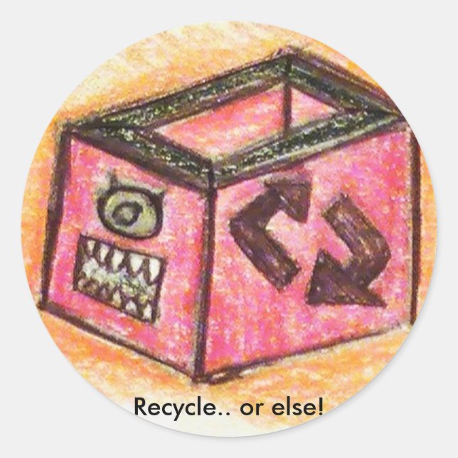Pegatina Redonda Reciclar... o de otra manera. (Anverso)