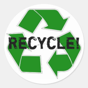 Pegatina Redonda ¡Recicle!