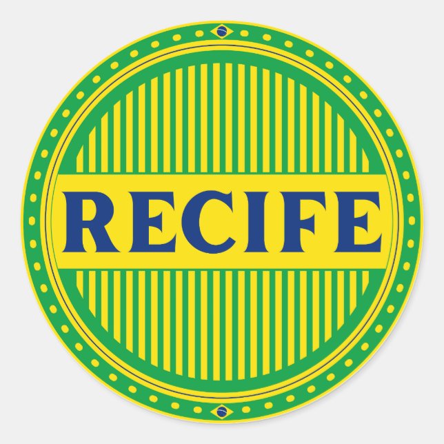 Pegatina Redonda Recife City Pride Pride – Brazilian Identity (Anverso)