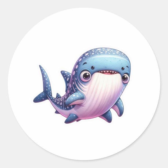 Pegatina Redonda Recompensa de ballena  (Anverso)