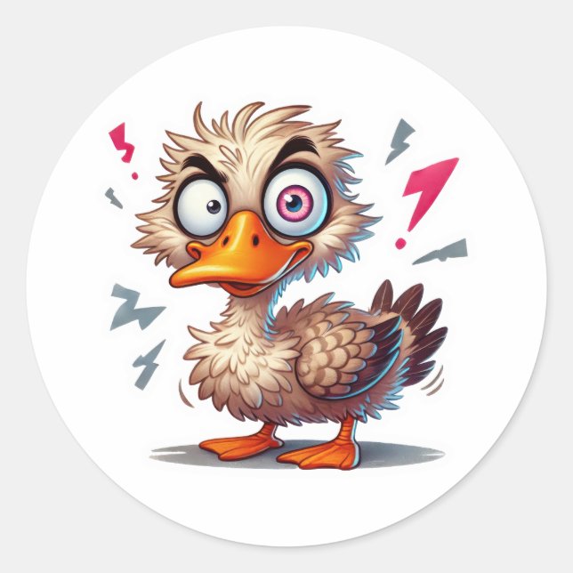 Pegatina Redonda Recompensa de pato    (Anverso)