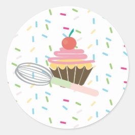 Pegatina Redonda Recompensa de Sprinkles del logotipo de batidor de
