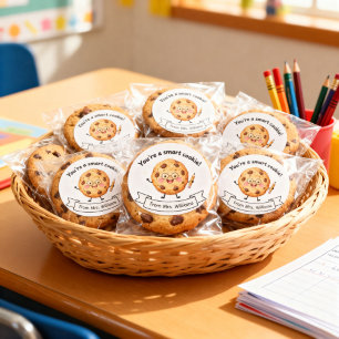 Pegatina Redonda Recompensa personalizada para maestros: Galleta In