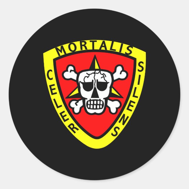 Pegatina Redonda Recon Black (Anverso)