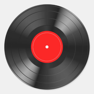 Pegatina Redonda Record_LP