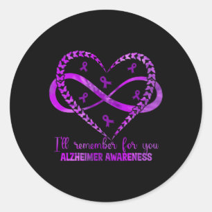 Pegatina Redonda Recordará Por Usted Los Alzheimerheimers Conscient