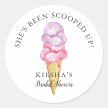 Recuerdo de Despedida de Soltera de Helado Servido