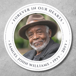 Pegatina Redonda Recuerdo de la foto