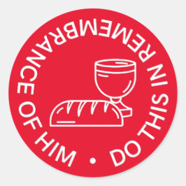 Pegatina Redonda Recuerdo de sus Pegatinas de la Comunión