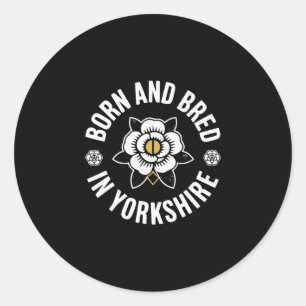 Pegatina Redonda Recuerdo de Yorkshire Inglaterra Gran Bretaña Hist