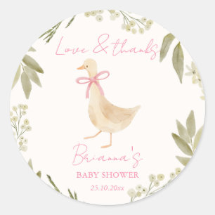 Pegatina Redonda Recuerdo para baby shower con rimas infantiles de
