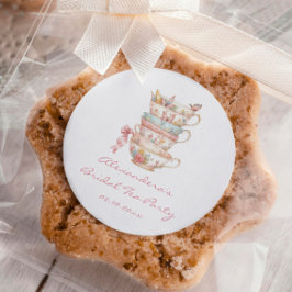 Pegatina Redonda Recuerdo para la fiesta de Despedida de Soltera co