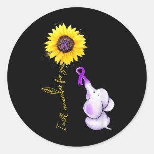 Pegatina Redonda Recuerdo Por Ti El Elefante De Girasol Heimerh