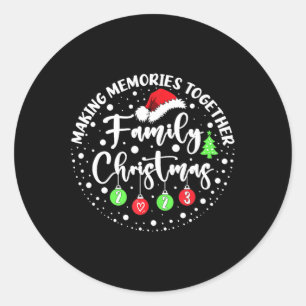 Pegatina Redonda Recuerdos Juntos Navidades familiares personalizad