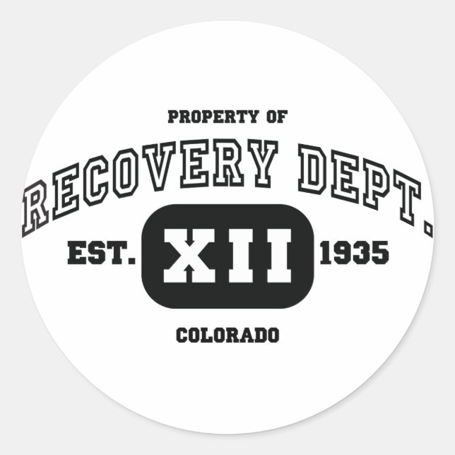 Pegatina Redonda Recuperación de COLORADO (Anverso)