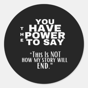 Pegatina Redonda Recuperación de fármacos Sobredosificación Concien