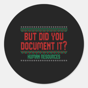 Pegatina Redonda Recursos Humanos Hr Navidades Mujeres Pero ¿Lo Hic