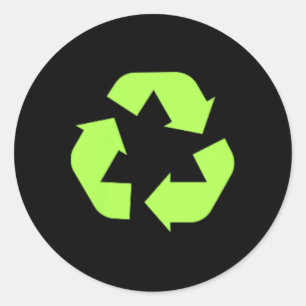 Pegatina Redonda Recycles Earth Environmental Sustainability Recycl