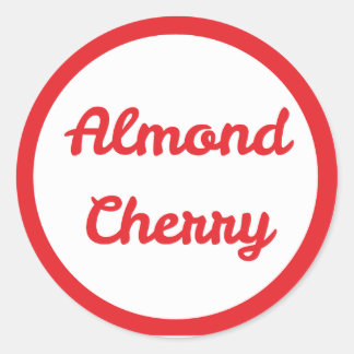 Pegatina Redonda RED Almond Cherry Flavor Round Sticker