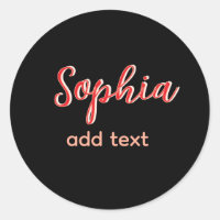 Red añadir nombre chica jefe texto negro elegante