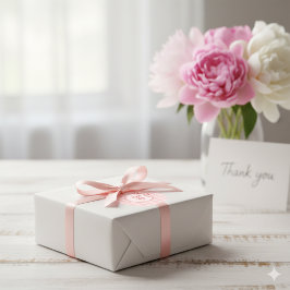 Pegatina Redonda Red and Pink Coquette Thank You Circle Sticker