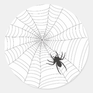 Pegatina Redonda Red araña