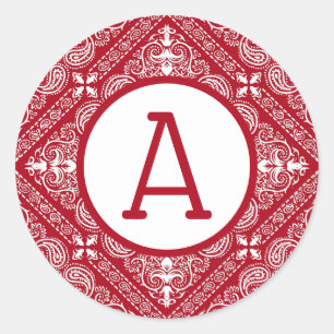Pegatina Redonda Red Bandana Personalize