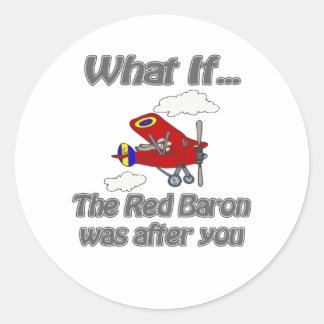 Pegatina Redonda Red Baron
