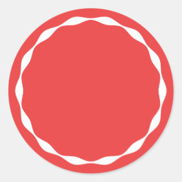 Pegatina Redonda Red Blank Circle Custom Spice Sticker